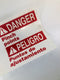 Danger Pinch Points 9" x 18" Vinyl Sticker Label