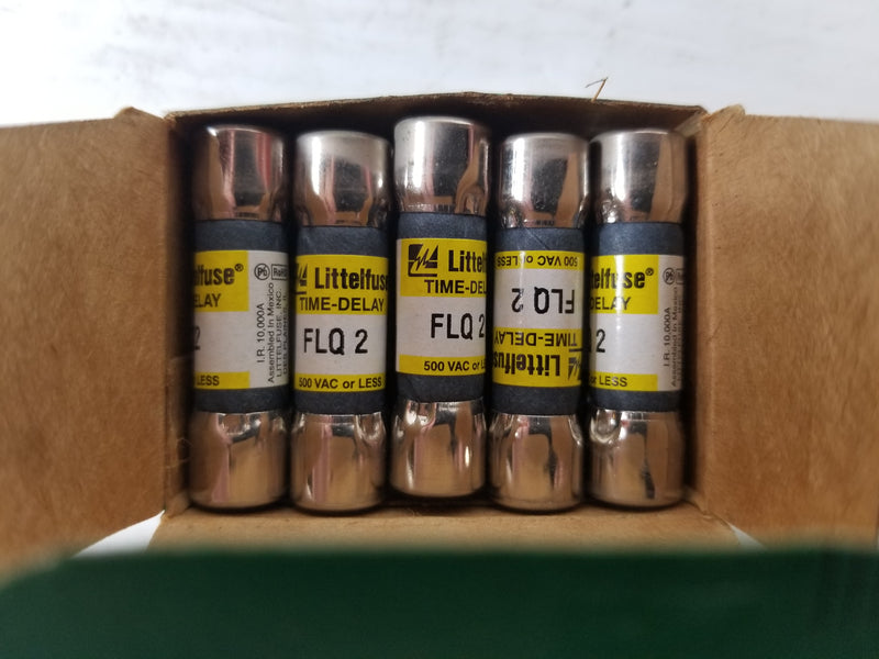 Littelfuse FLQ 2 Time-Delay 2A Cartridge Fuse (Lot of 30)