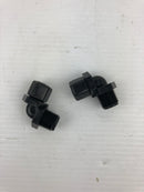 PPI 44A0030608 3/8" OD x 1/2" Corner Male Fitting (Lot of 2)