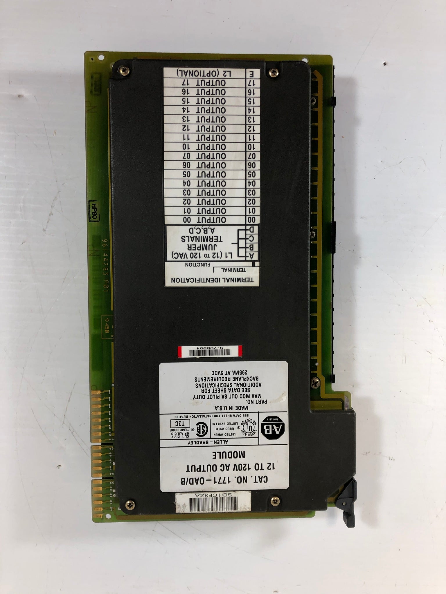 Allen-Bradley 1771-0AD/B 1771-OAD/B 12-120 VAC Output Module
