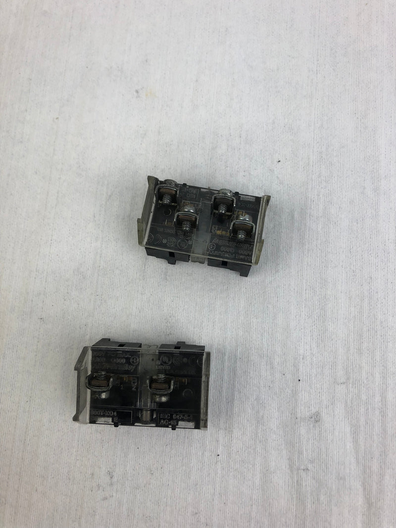 Allen-Bradley 800T-XD4 Contact Block Series E - Lot of 2