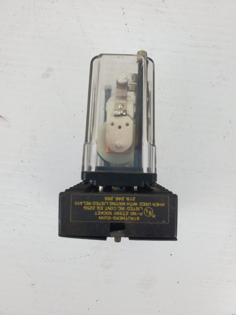 Struthers-Dunn 112XAXPGF127 Relay with Base 60mA 60Hz 2A 120VAC/24VDC