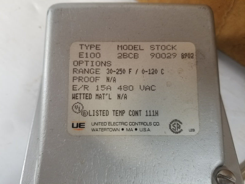 United Electric E100 2BCB Temperature Switch