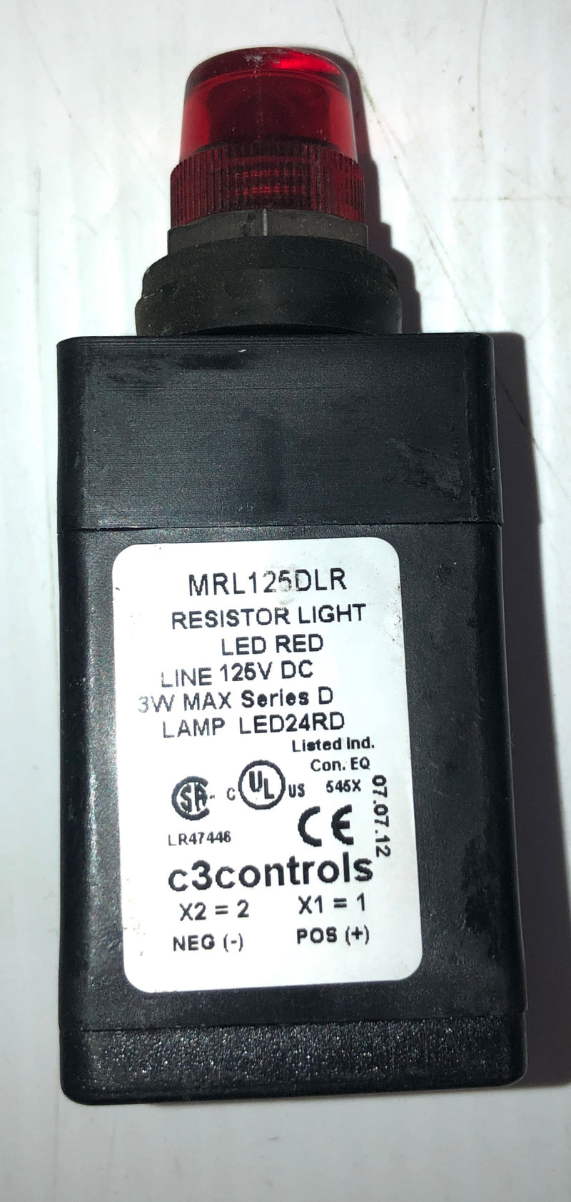 C3Controls MRL125DLR Red Resistor LED Light