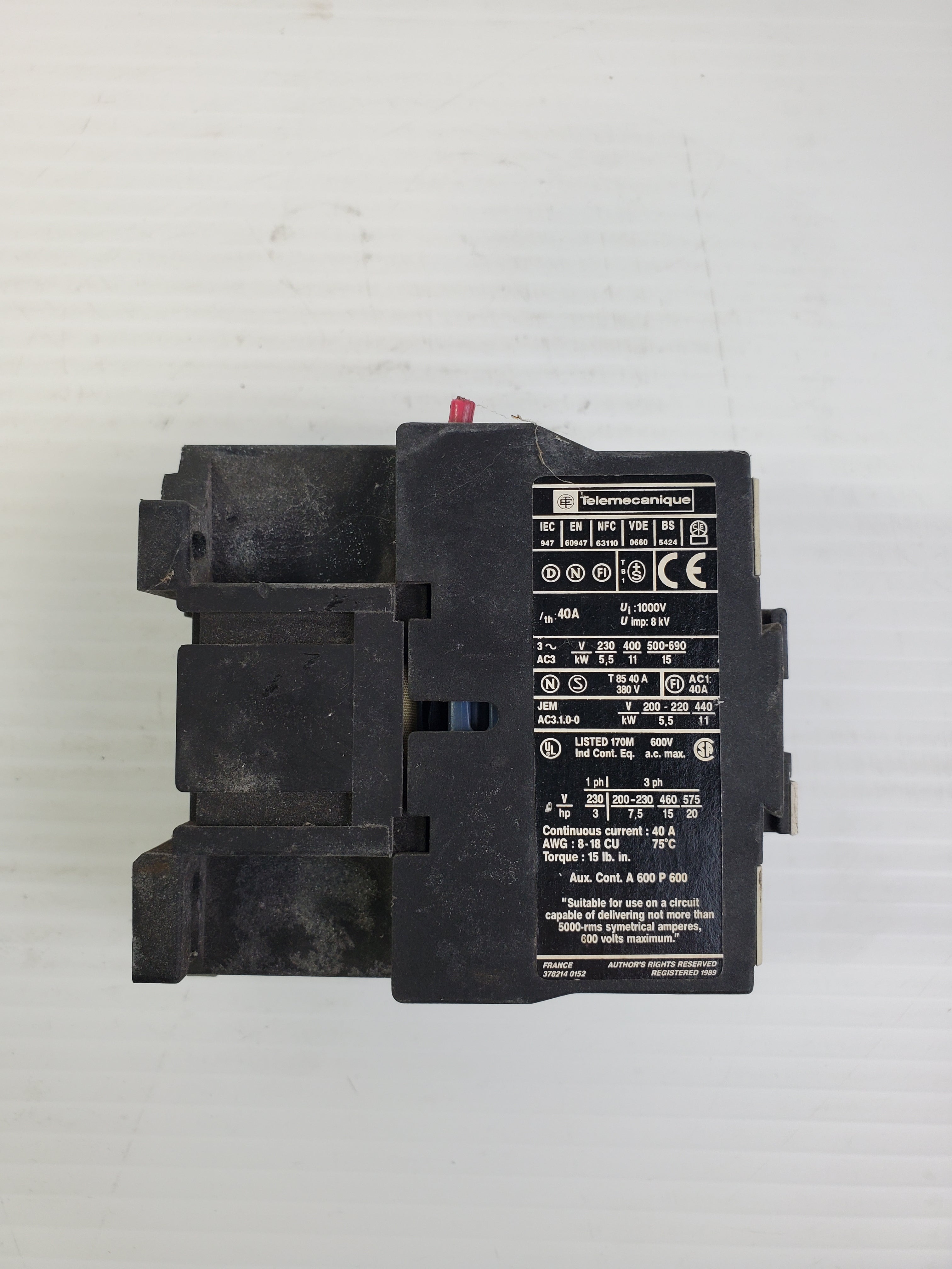 Telemecanique Contactors LC1D2510 600V