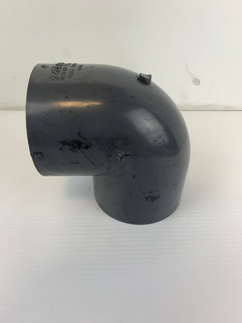 Lasco 4" SCH80 PVC 90 Degree Elbow Not Threaded