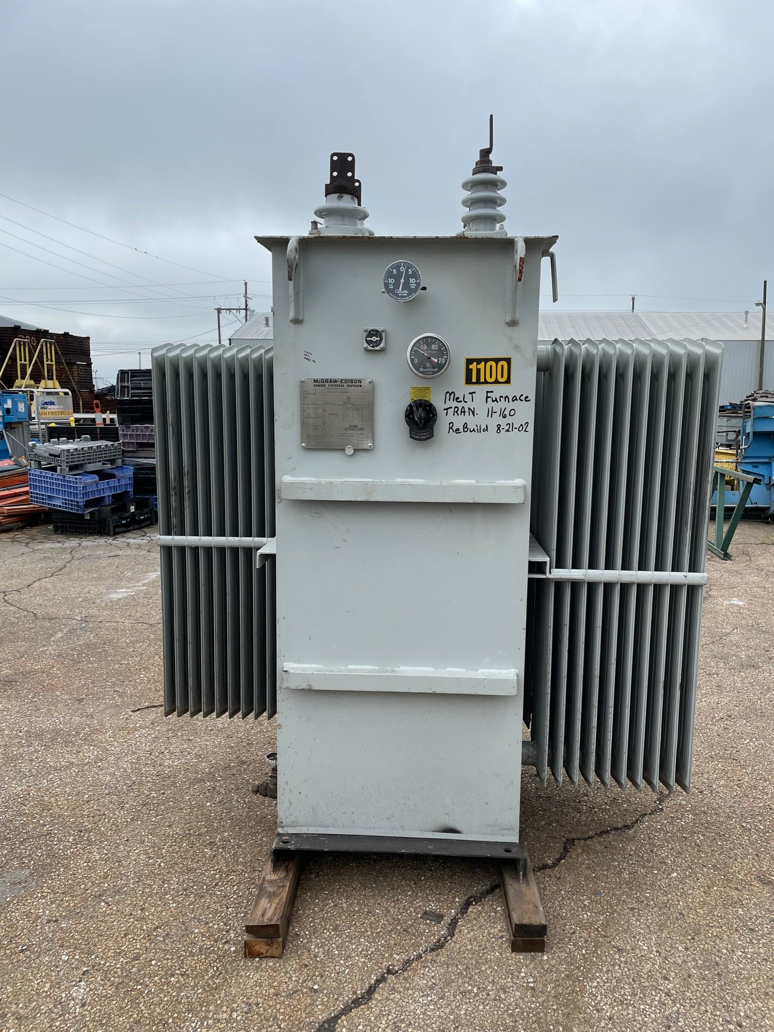 McGraw-Edison C-44586-1-1 Single Phase Transformer 12470-600V 1100kVA 60 Hz