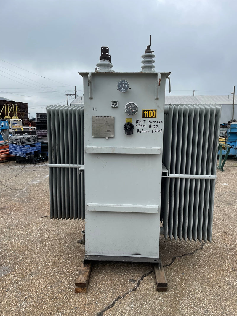 McGraw-Edison C-44586-1-1 Single Phase Transformer 12470-600V 1100kVA ...
