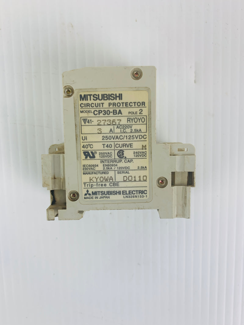 Mitsubishi Circuit Protector CP30-BA 3 Amps