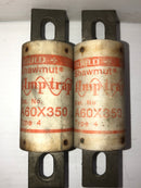 Gould Shawmut Amp-Trap Type 4 Fuse A60X350 (Lot of 6)