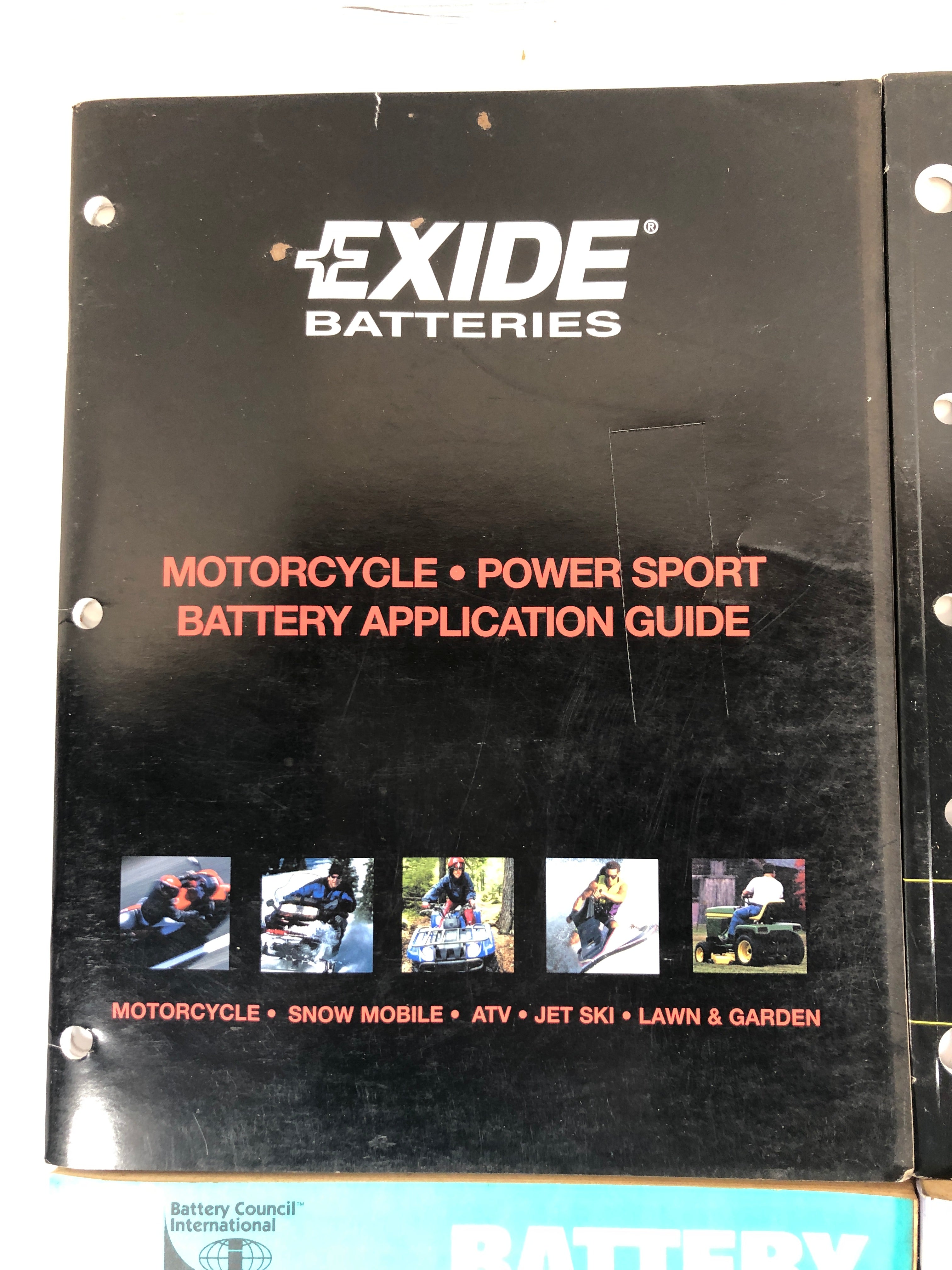 Exide Battery Application Guide Data Book Motorcycle Power Sport Catalogs