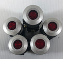 Red Illuminated Switch Buttons Lot of 5