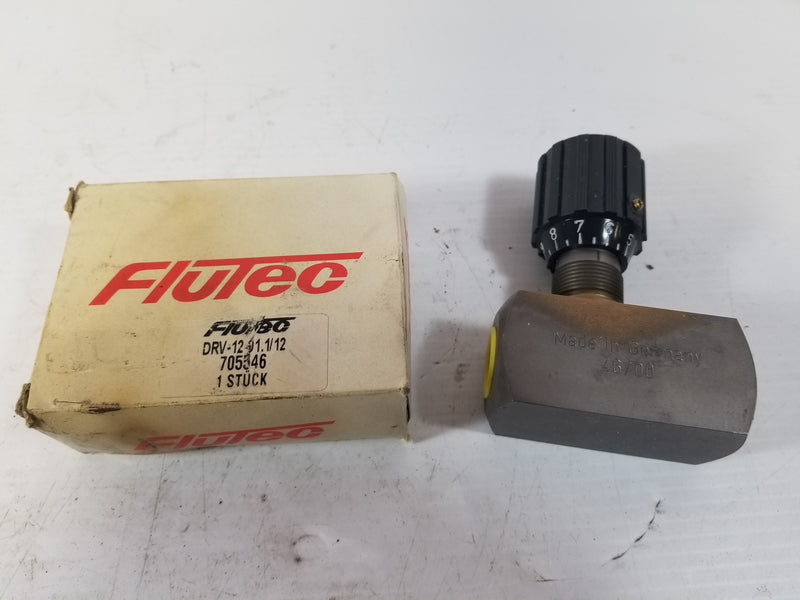 FluTec DRV-12 01.1/12 Hydraulic Flow Control Needle Valve