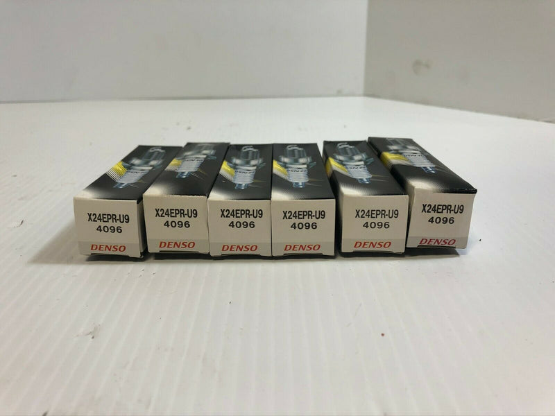 Denso 4096 U-Groove Resistor Spark Plug X24EPR-U9 Lot of 6