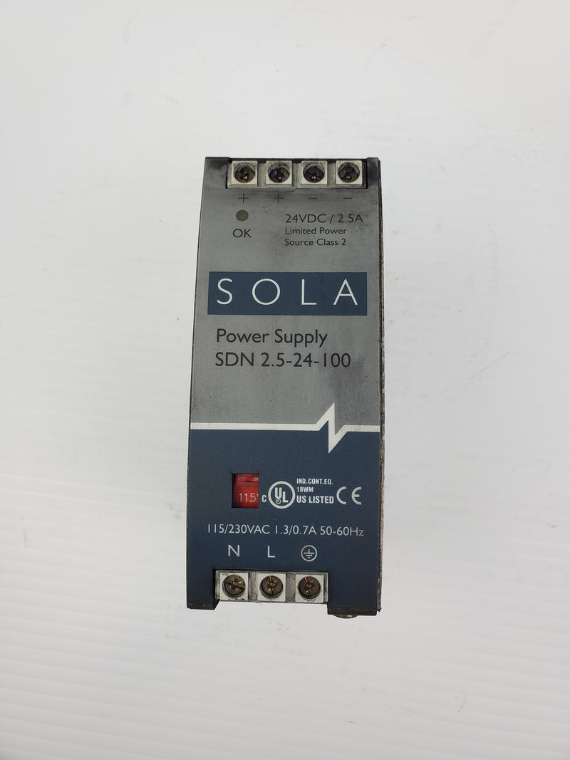 SOLA Power Supply SDN 2.5-24-100 Source Class 2