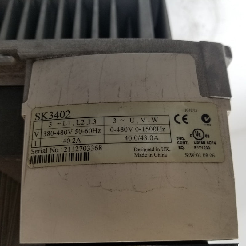 Emerson SK3402 Commander SK Inverter Drive