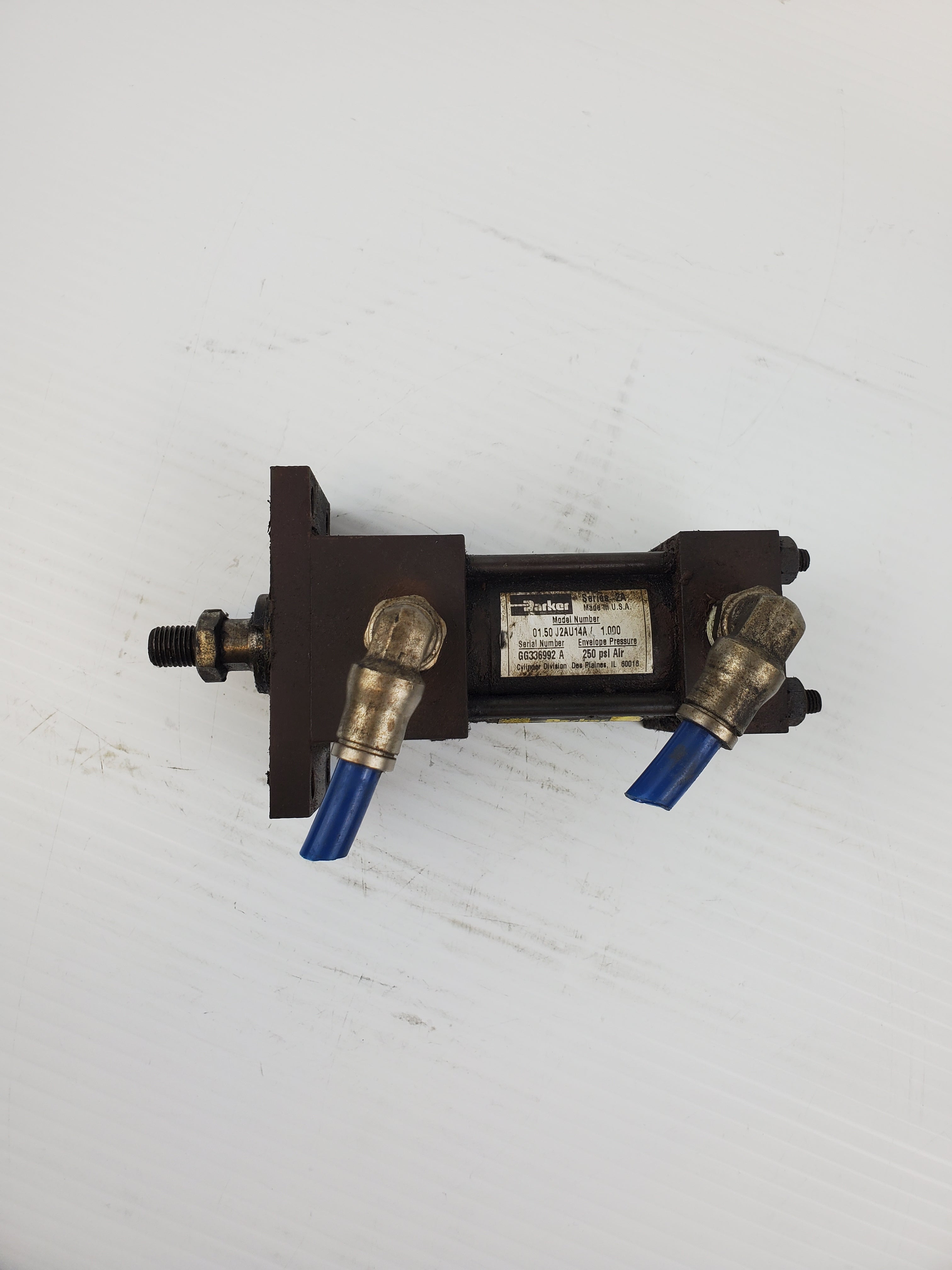 Parker 01.50 J2AU14A / 1.000 Pneumatic Cylinder 250 PSL Air Envelope Pressure