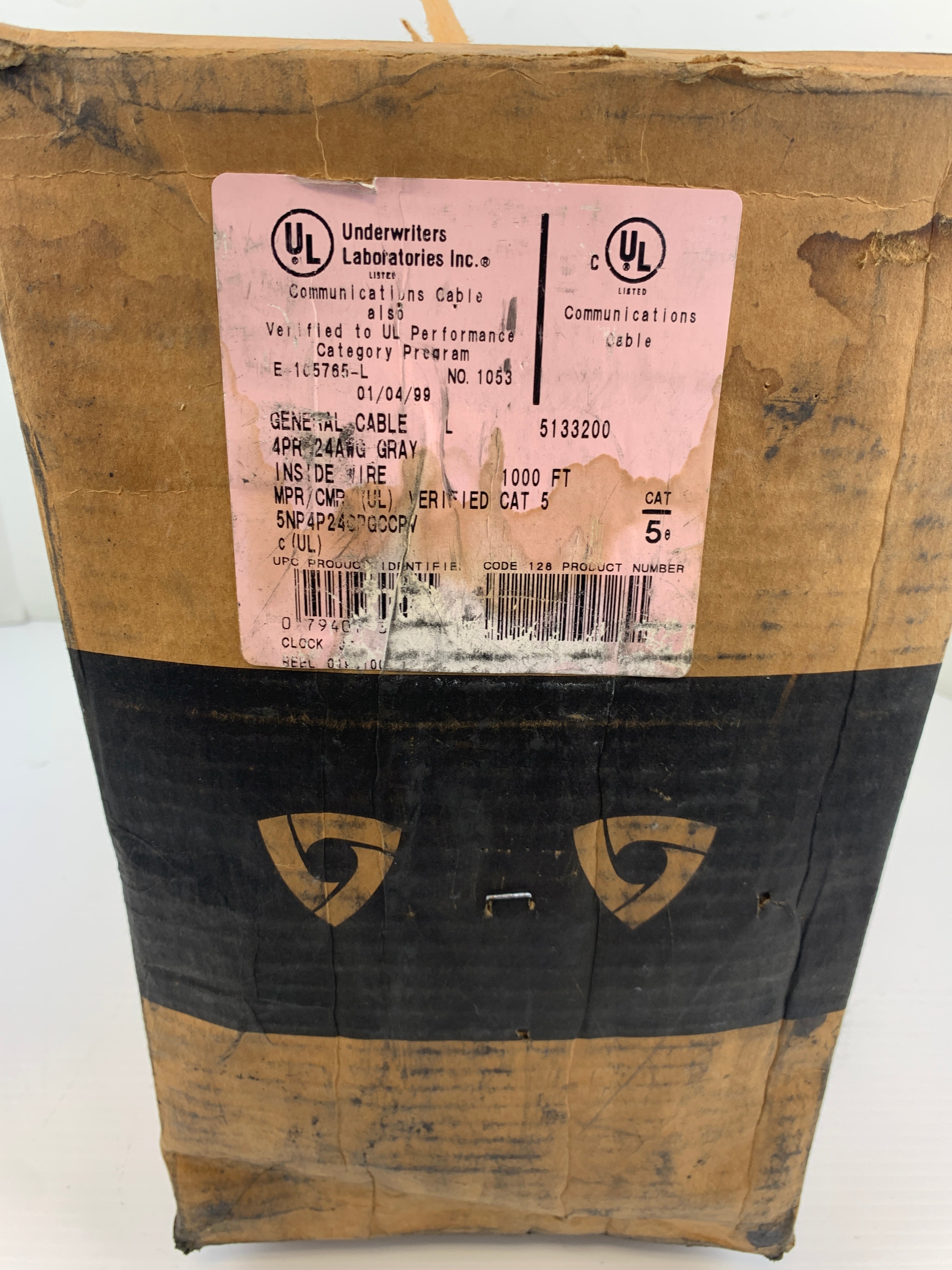Underwriters Laboratories Cat 5 Cable 5NP4P24CPGCCPW - Partial Box