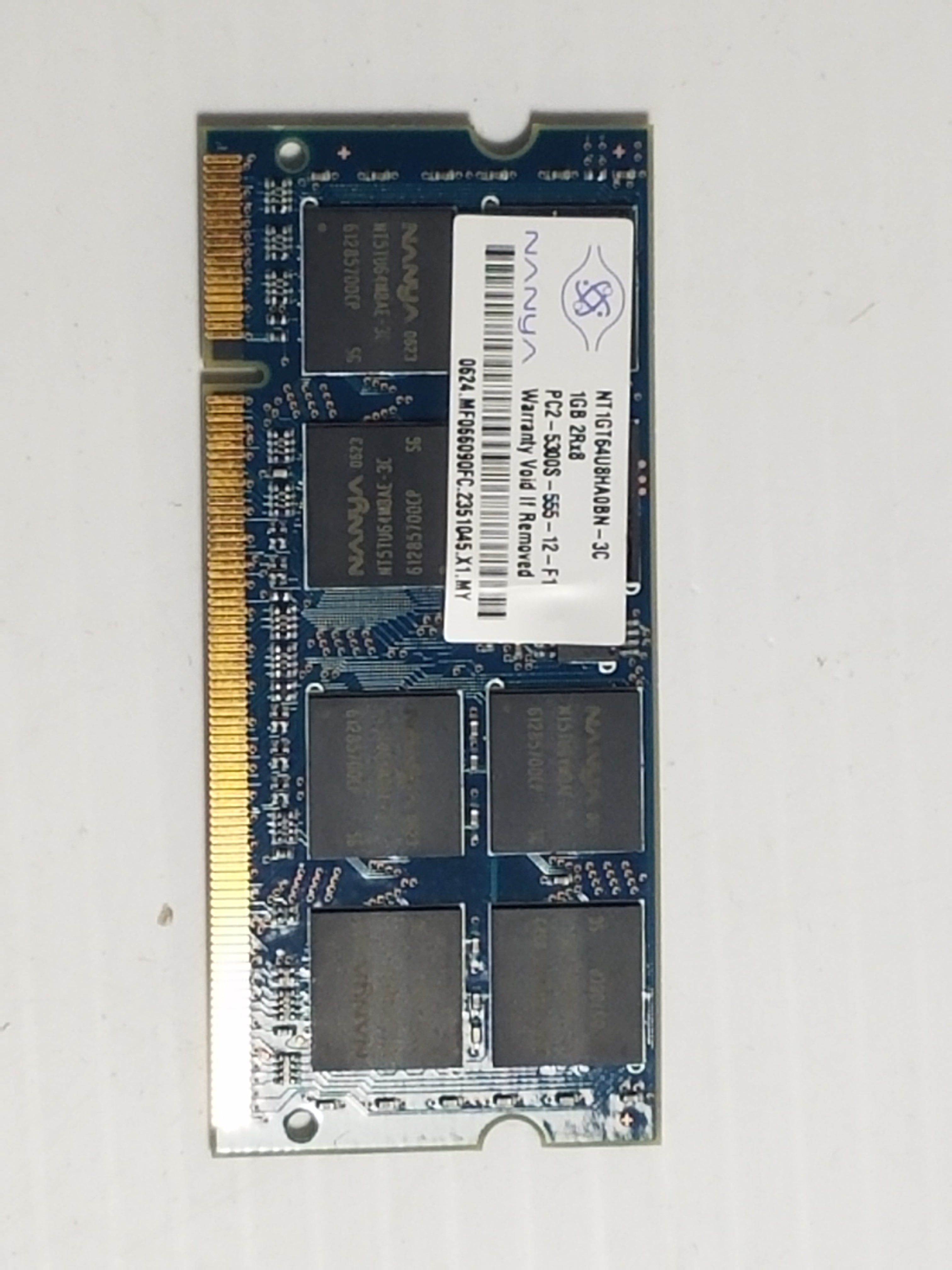 Nanya 1GB PC2-5300S-555-12-F1