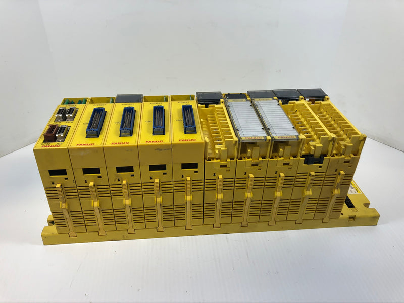 Fanuc A03B-0807-C001 PLC I/O Unit Base with 10 Modules A03B-0807-C011