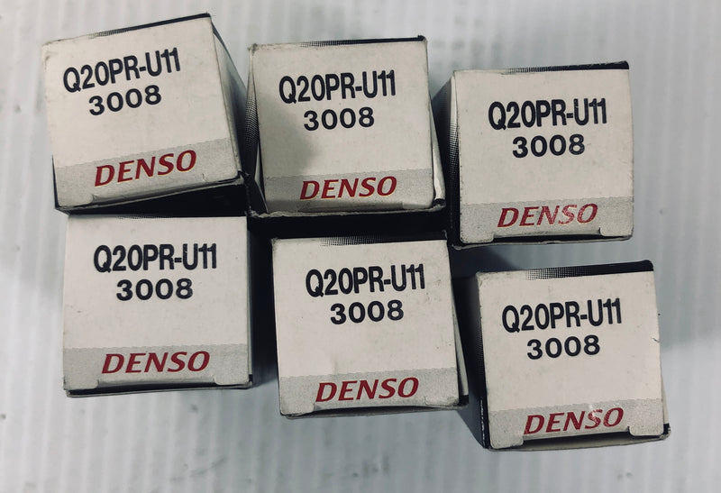 Denso Spark Plug Q20PR-U11 3008 Lot of 6