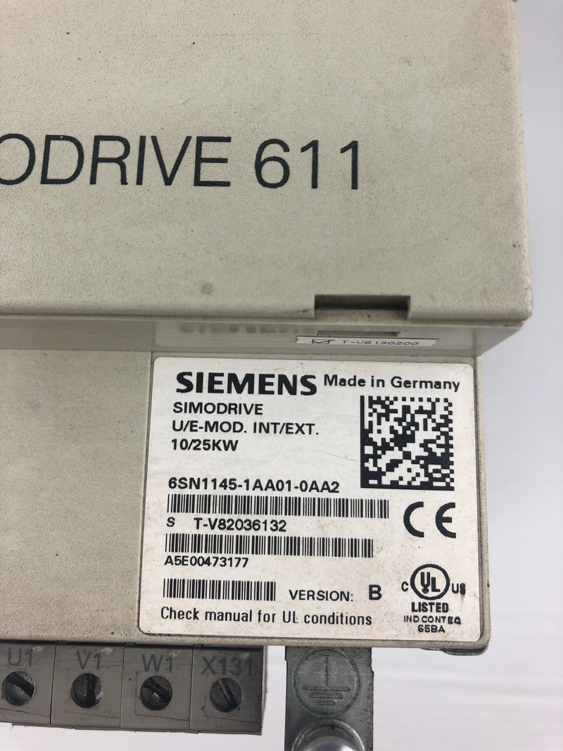 Siemens 6SN1145-1AA01-0AA2 SimoDrive 611 Infeed Module