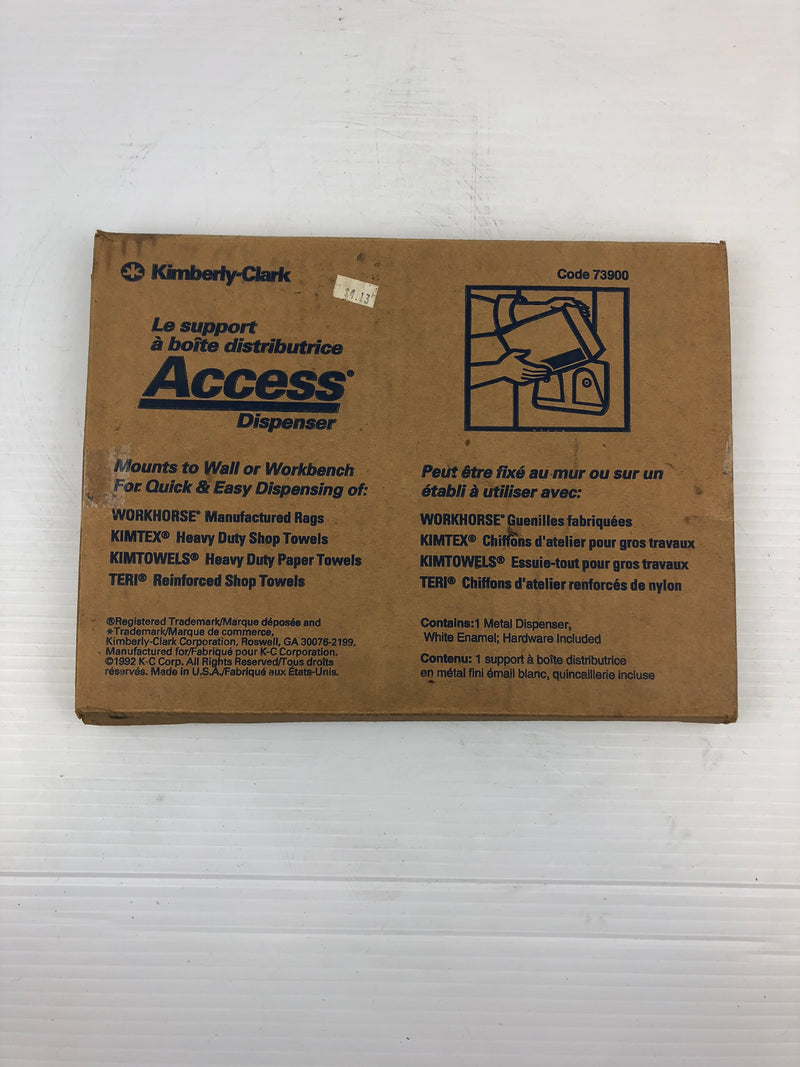 Kimberly Clark 73900 Access Metal Dispenser White Wall or Workbench Mount