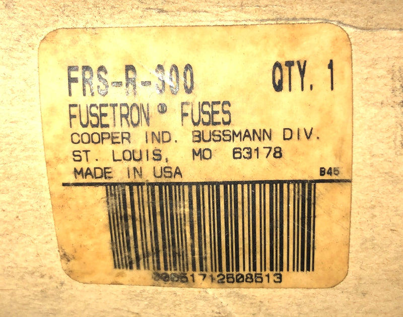 Bussman Fusetron Dual Element Time Delay Current Limiting Fuse FRS-R-300