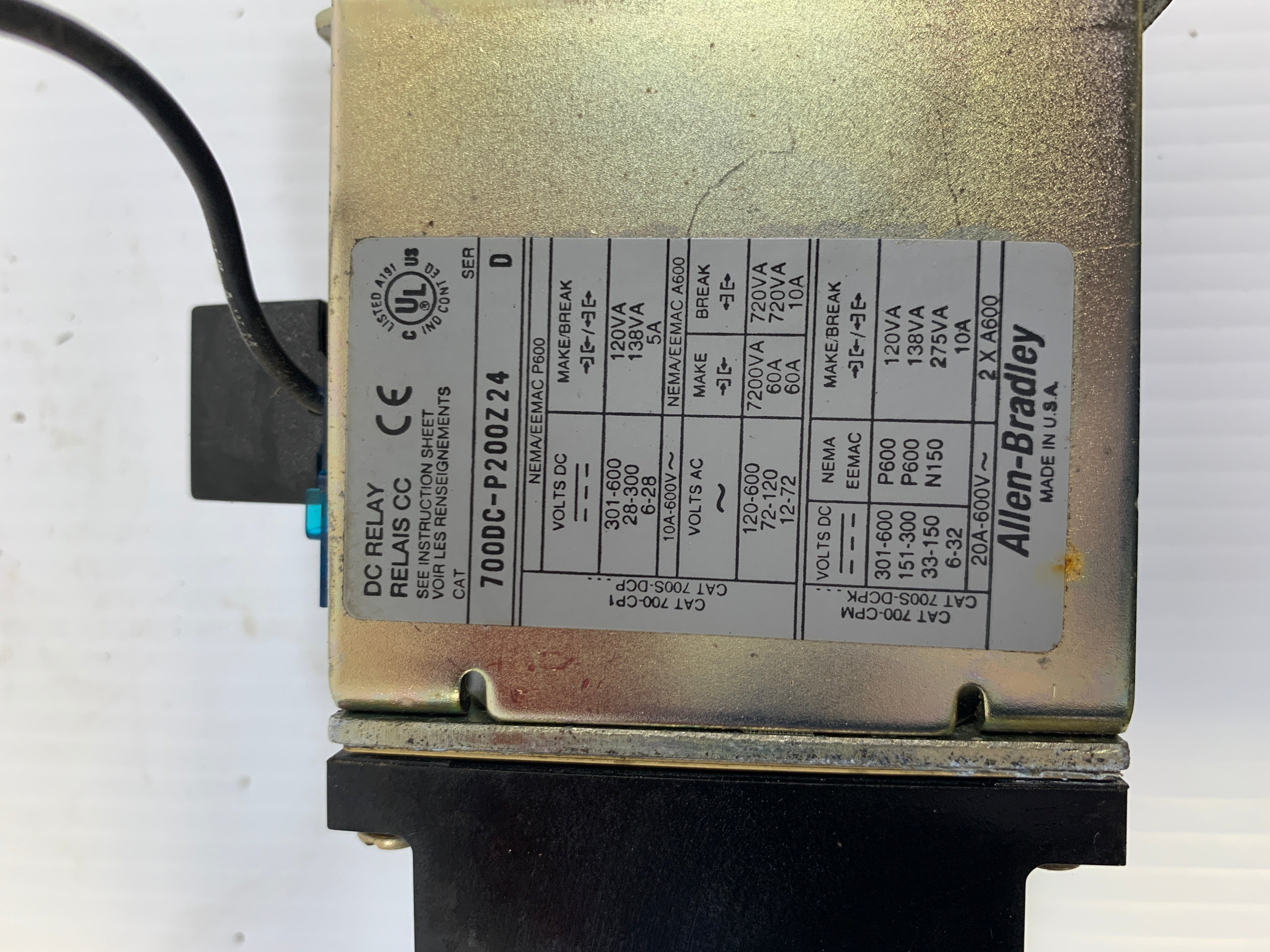 Allen-Bradley 700DC-P200Z24 Relay Series D