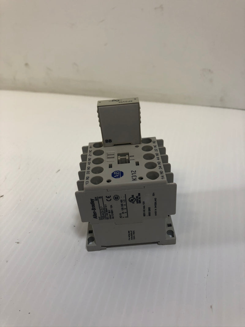 Allen-Bradley 700-K31Z-* Series B Coil Relay with 100-KFSV55 Suppressor Module