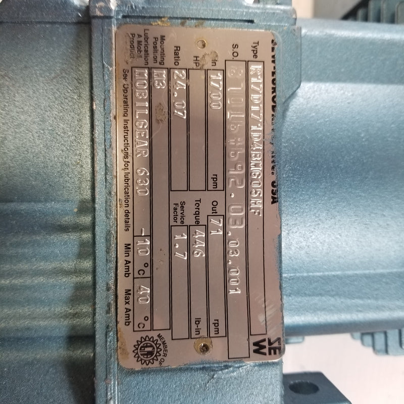 SEW Eurodrive DFT71D4BM605HF Precision Gearmotor