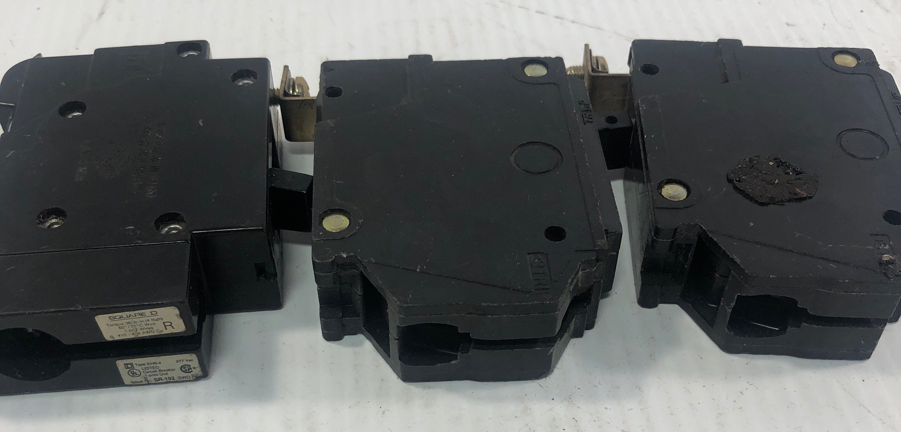GE and Square D 20 Amp 1 Pole Circuit Breaker Lot of 3