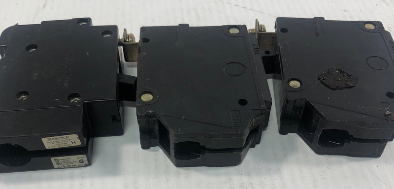 GE and Square D 20 Amp 1 Pole Circuit Breaker Lot of 3