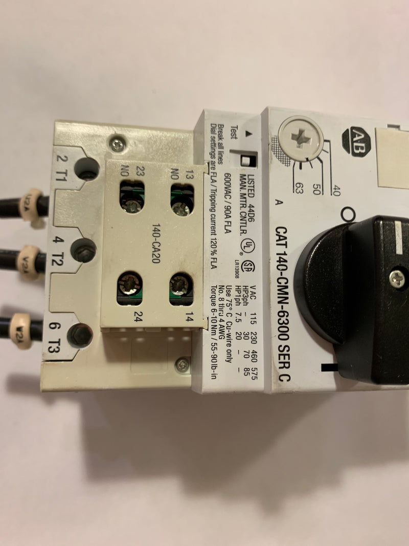 Allen-Bradley 140-CMN-6300 Motor Protection Circuit Breaker Series C