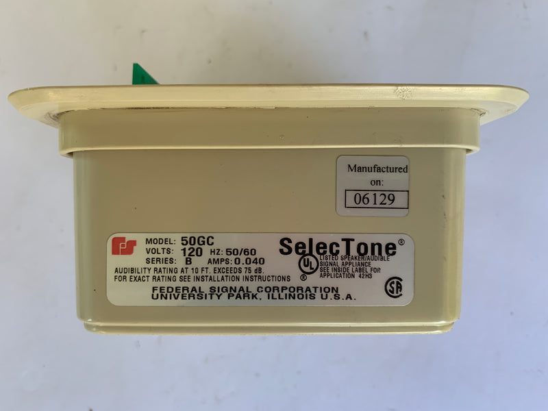Federal Signal SelecTone 50GC Series B 120 Volts Amplified Speaker