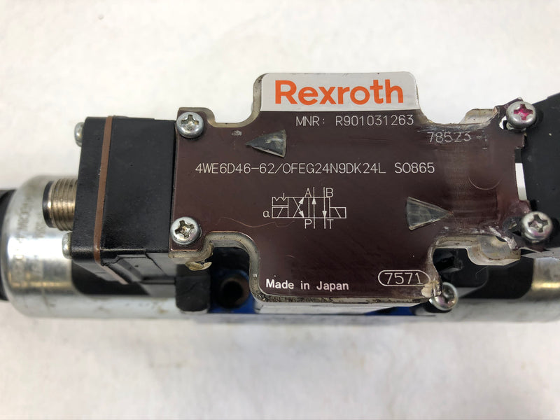 Rexroth 4WE6D46-62/OFEG24N9DK24L Hydraulic Solenoid Valve SO865