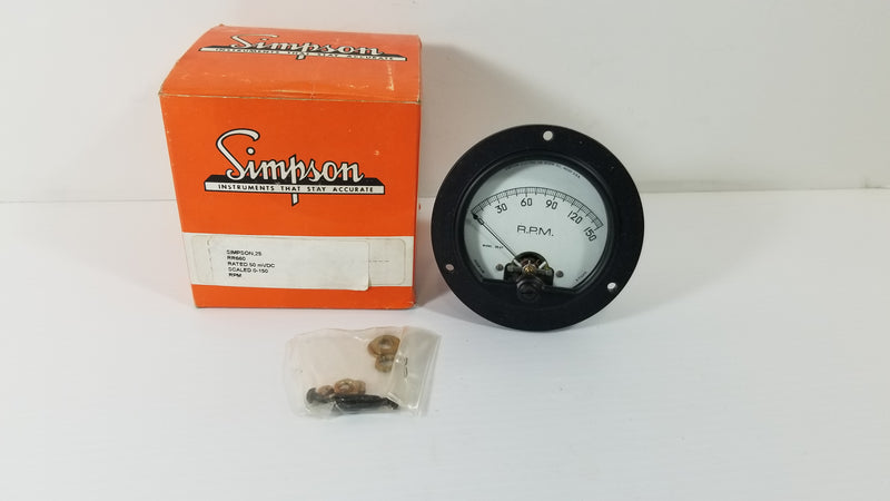 Simpson 25 Gauge 0-150 Amp Meter RR660