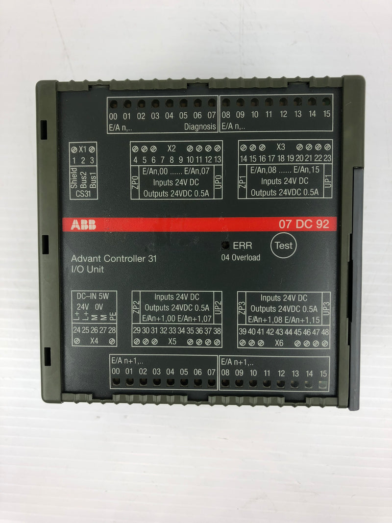 ABB 07DC92 Advant Controller 31 I/O Input GJR5252200R0101 07DC92D