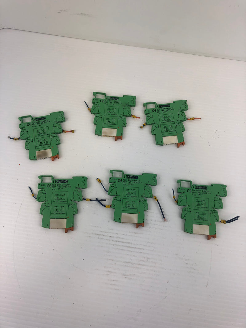 Phoenix Contact PLCBSP24DC/21 Terminal Block Relays Lot of 6 Metal Logics, Inc.