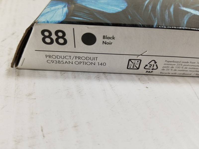 HP C9385AN 88 Black Ink Cartridge 08/2020