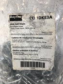 Dayton 1DKE3A Link Coil Chain Zinc-Plated Finish, Trade Size 4, 205 lbs.