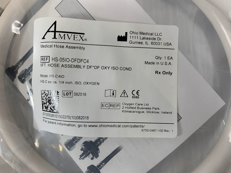 Amvex Hose Assembly HS-05IO-DFDFC4 5 Ft