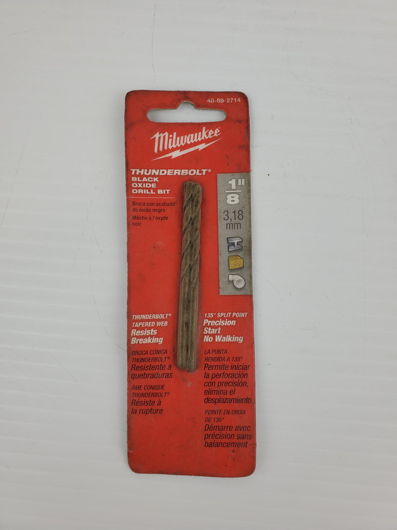 Milwaukee 48-89-2714 Thunderbolt Black Oxide Drill Bit 1/8" 3,18mm
