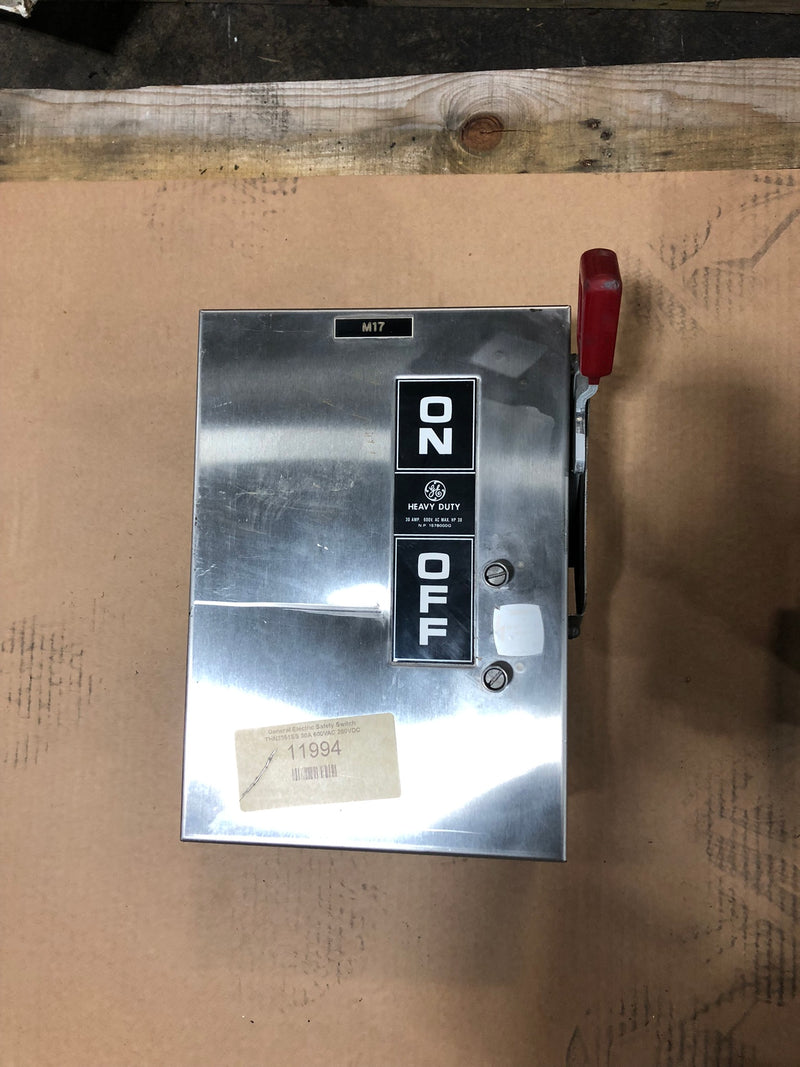 GE THN3361SS Safety Switch 30A 600VAC 250VDC General Electric