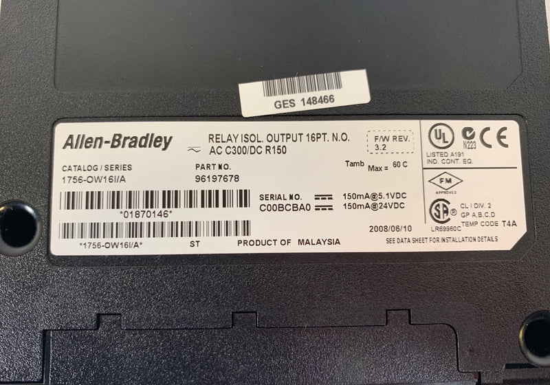 Allen-Bradley 1756-OW16I Isolated Output Module 16 Pt