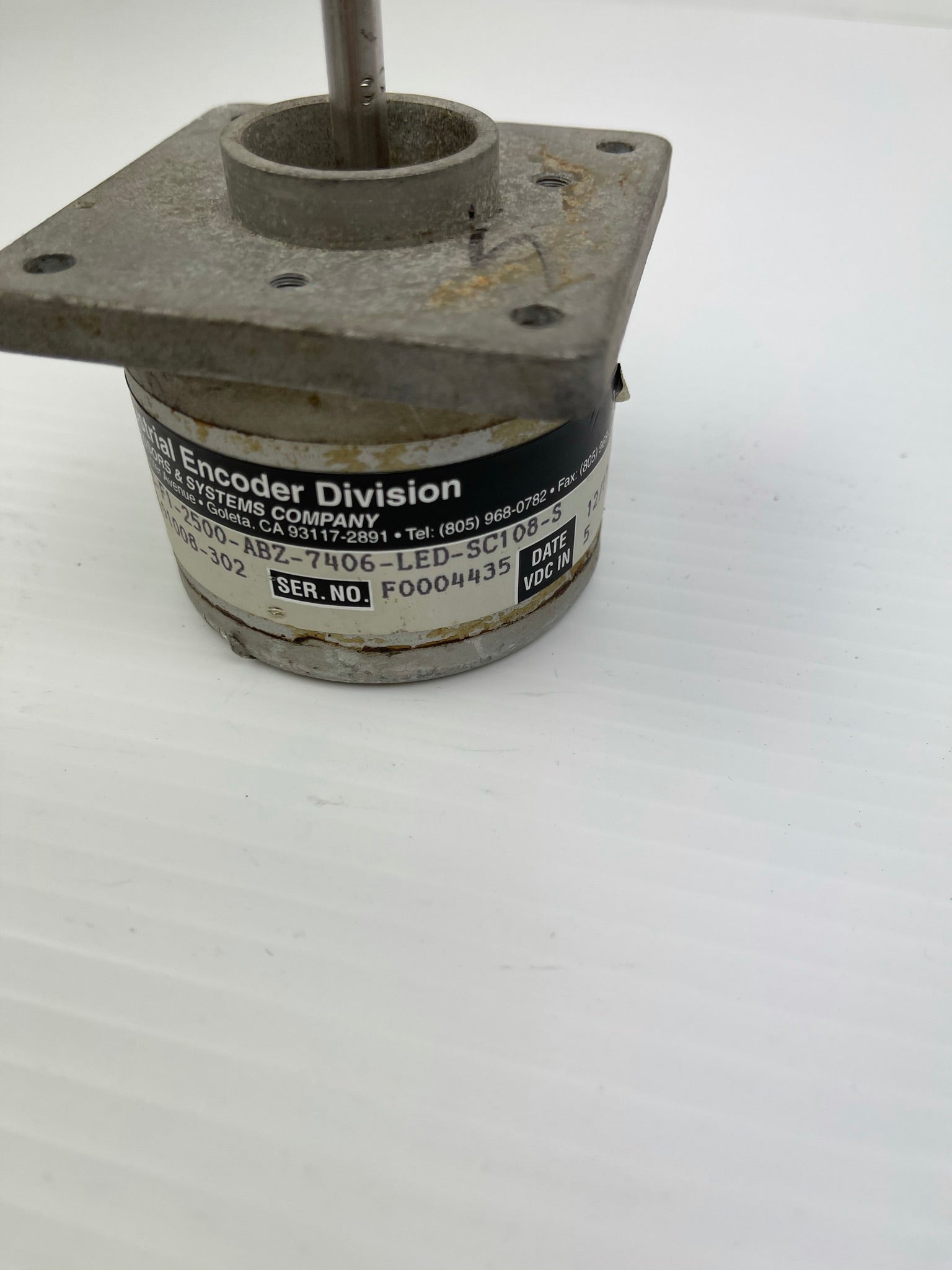BEI Industrial Encoder Division Part Number 924-01008-302