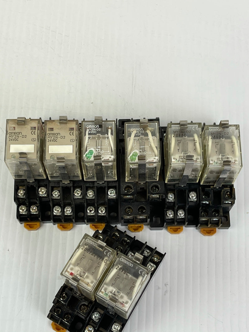 Omron Relay MY2N-D2 24VDC with Base Lot of 8