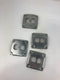 Duplex Receptacle Square Cover Metal - Lot of 4