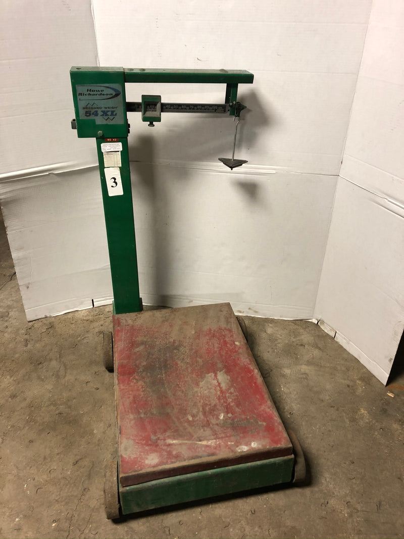 Howe Richardson Mechano-Weigh 54XL Portable Beam Scale 54 XL 500 Lbs. Capacity