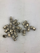 Numatics 104-020 Thread Push In Adapter 1/4" * 1/8" (Lot of 20 Adaptors)